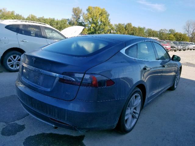 5YJSA1H1XEFP41452 - 2014 TESLA MODEL S رمادي صورة 4