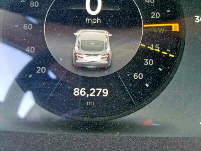 5YJSA1H1XEFP41452 - 2014 TESLA MODEL S رمادي صورة 8