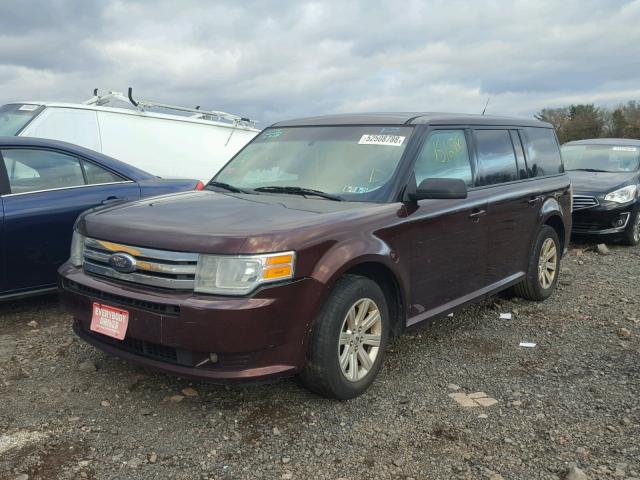 2FMGK5BC3ABA81682 - 2010 FORD FLEX SE BURGUNDY photo 2