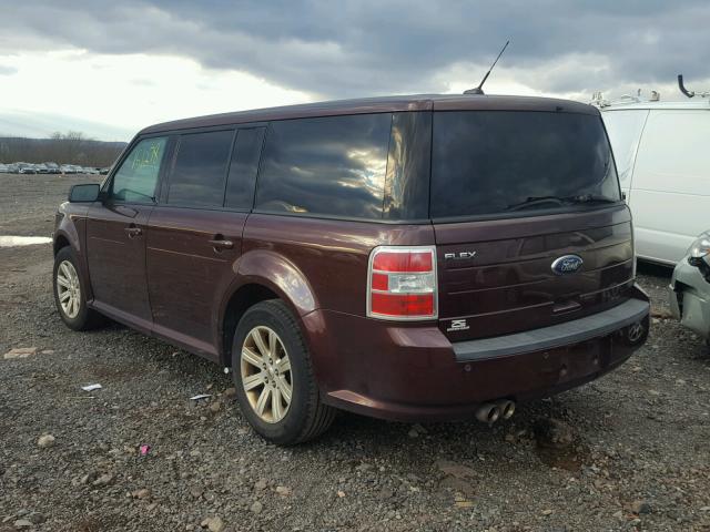 2FMGK5BC3ABA81682 - 2010 FORD FLEX SE BURGUNDY photo 3