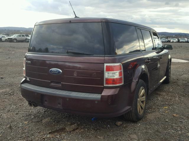 2FMGK5BC3ABA81682 - 2010 FORD FLEX SE BURGUNDY photo 4