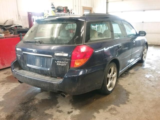 4S3BP676354349266 - 2005 SUBARU LEGACY GT BLUE photo 4