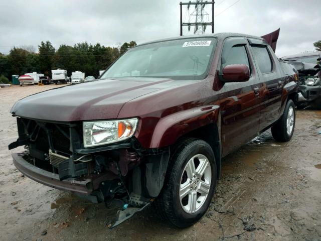 5FPYK1F57AB012937 - 2010 HONDA RIDGELINE BLACK photo 2