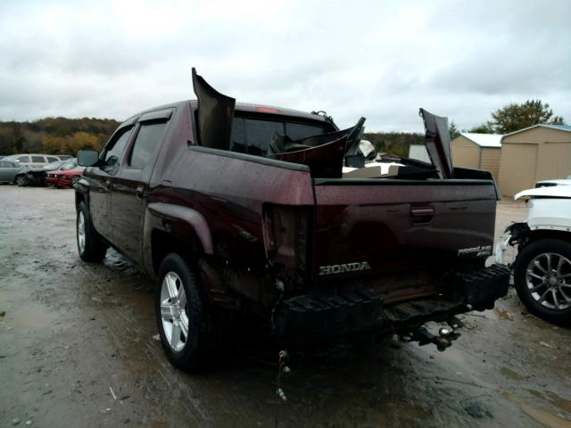 5FPYK1F57AB012937 - 2010 HONDA RIDGELINE BLACK photo 3