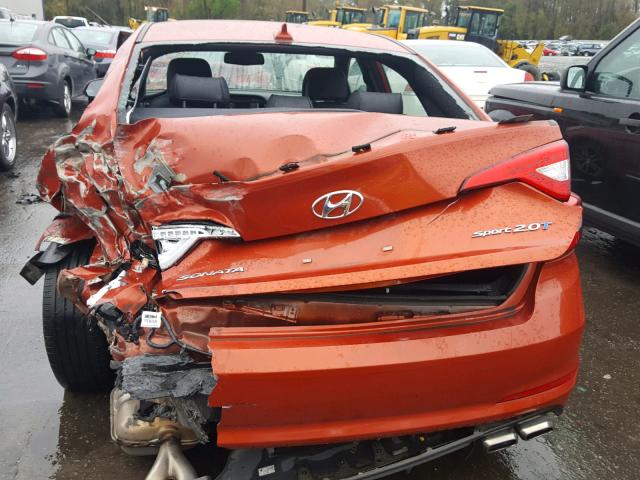 5NPE34AB4FH136566 - 2015 HYUNDAI SONATA SPO ORANGE photo 9