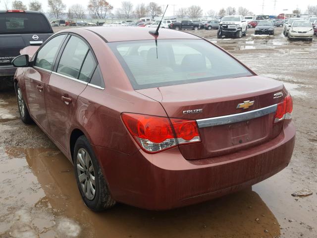 1G1PC5SH3C7385323 - 2012 CHEVROLET CRUZE LS RED photo 3