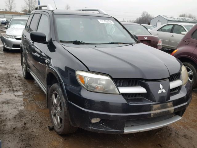 JA4LX41F56U018167 - 2006 MITSUBISHI OUTLANDER BLACK photo 1