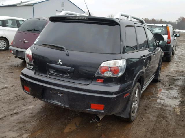 JA4LX41F56U018167 - 2006 MITSUBISHI OUTLANDER BLACK photo 4