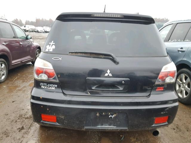 JA4LX41F56U018167 - 2006 MITSUBISHI OUTLANDER BLACK photo 9