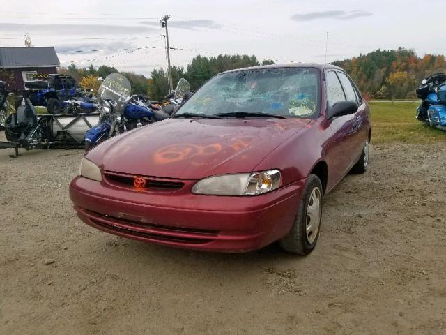 2T1BR12EXYC356423 - 2000 TOYOTA COROLLA VE RED photo 2