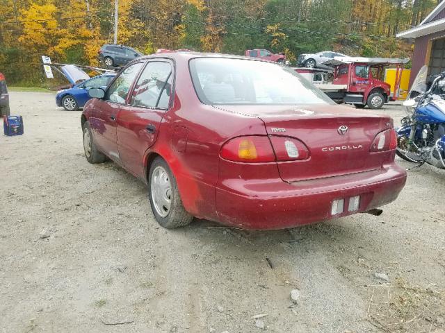 2T1BR12EXYC356423 - 2000 TOYOTA COROLLA VE RED photo 3