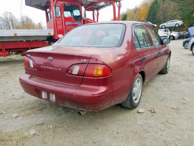 2T1BR12EXYC356423 - 2000 TOYOTA COROLLA VE RED photo 4