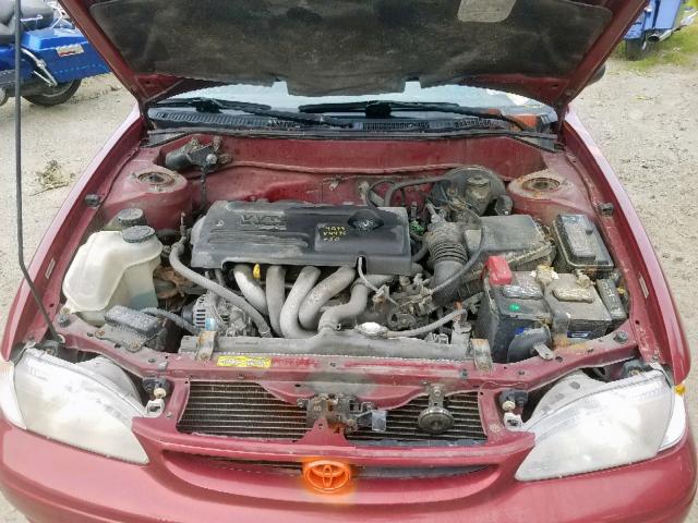 2T1BR12EXYC356423 - 2000 TOYOTA COROLLA VE RED photo 7