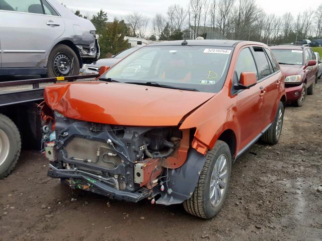 2FMDK48C98BA14468 - 2008 FORD EDGE SEL ORANGE photo 2