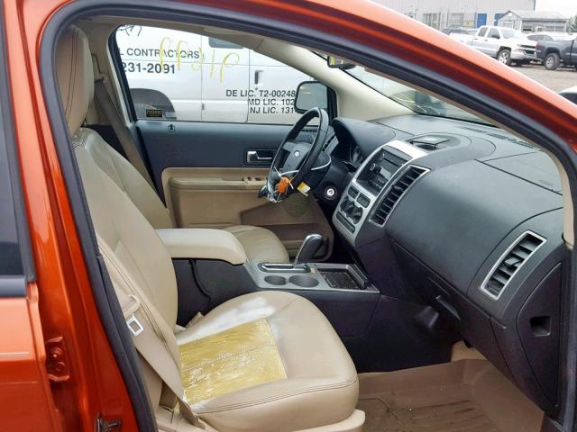 2FMDK48C98BA14468 - 2008 FORD EDGE SEL ORANGE photo 5