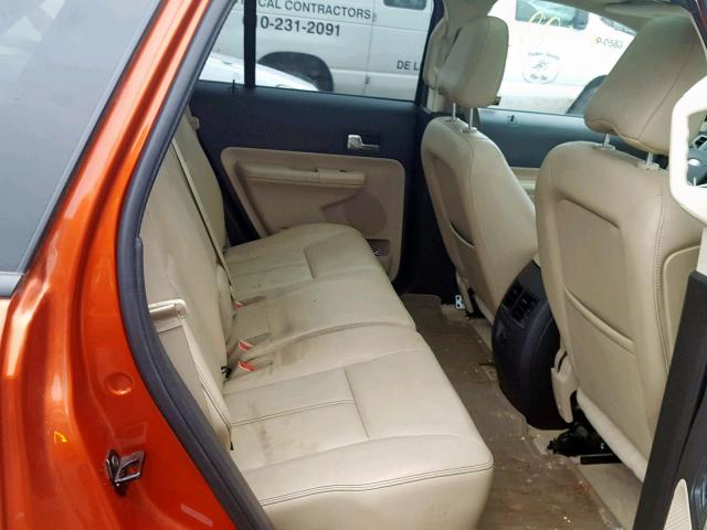 2FMDK48C98BA14468 - 2008 FORD EDGE SEL ORANGE photo 6