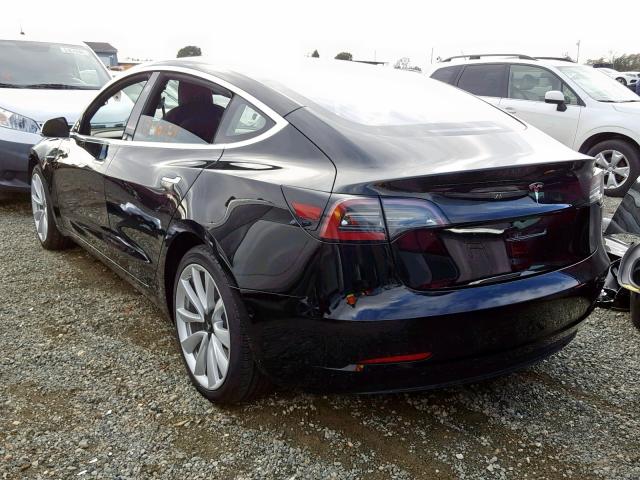 5YJ3E1EA6JF017474 - 2018 TESLA MODEL 3 BLACK photo 3