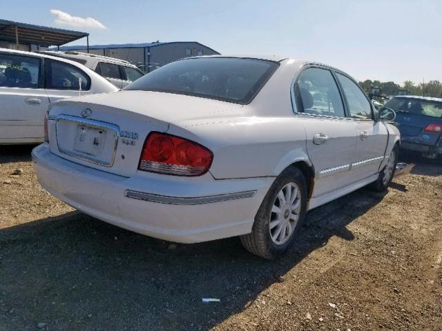 KMHWF35H52A527517 - 2002 HYUNDAI SONATA GLS WHITE photo 4