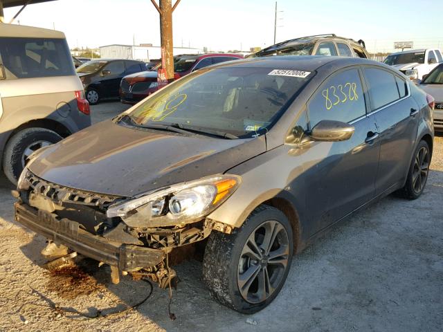 KNAFX4A83E5115362 - 2014 KIA FORTE EX GRAY photo 2