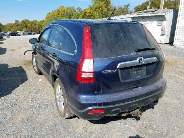 5J6RE48759L055387 - 2009 HONDA CR-V EXL BLUE photo 3