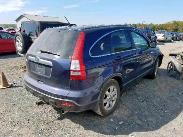 5J6RE48759L055387 - 2009 HONDA CR-V EXL BLUE photo 4