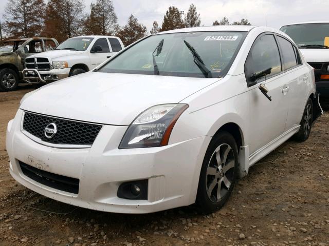 3N1AB6AP2CL670141 - 2012 NISSAN SENTRA 2.0 WHITE photo 2