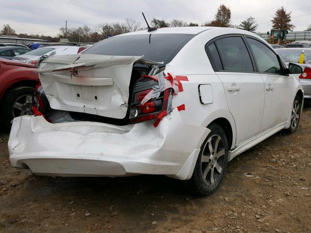 3N1AB6AP2CL670141 - 2012 NISSAN SENTRA 2.0 WHITE photo 4