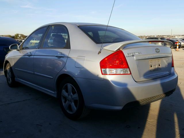 KNAFE121685016237 - 2008 KIA SPECTRA EX SILVER photo 3