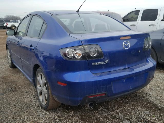 JM1BK323381863523 - 2008 MAZDA 3 S BLUE photo 3