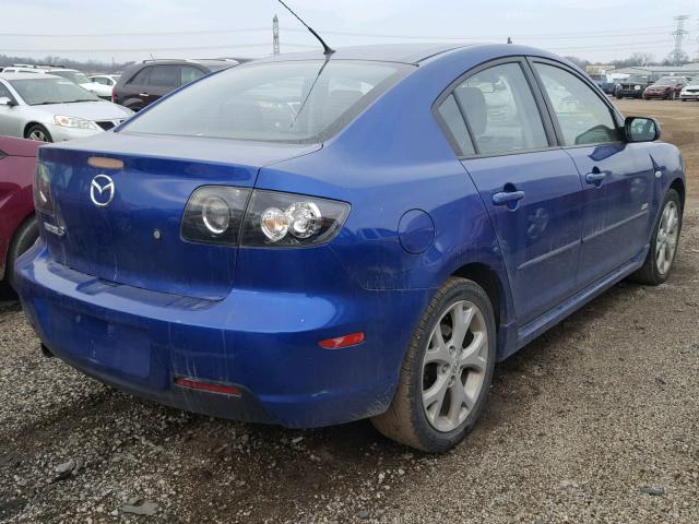 JM1BK323381863523 - 2008 MAZDA 3 S BLUE photo 4