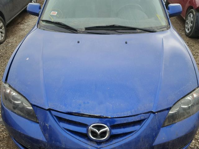 JM1BK323381863523 - 2008 MAZDA 3 S BLUE photo 7