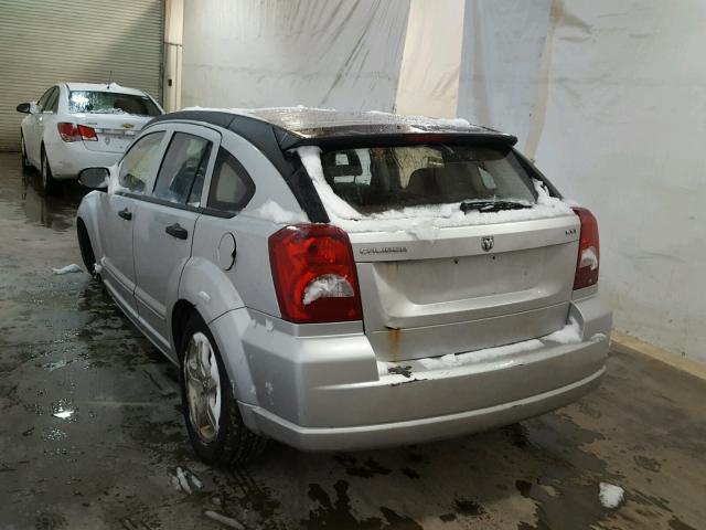 1B3HB48B07D314844 - 2007 DODGE CALIBER SX SILVER photo 3