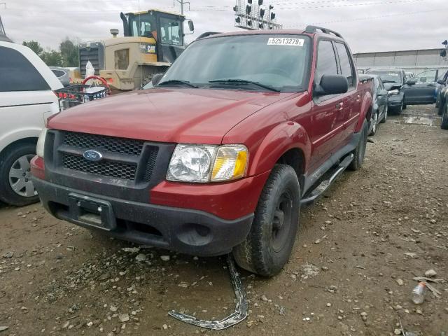 1FMZU77E92UB85260 - 2002 FORD EXPLORER S MAROON photo 2