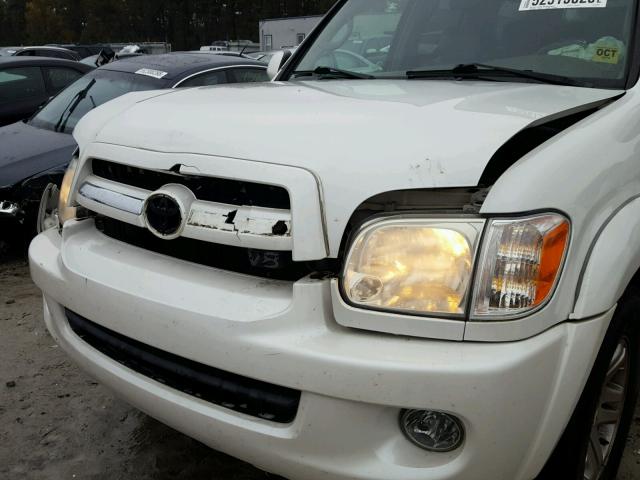 5TDZT38A56S266729 - 2006 TOYOTA SEQUOIA LI WHITE photo 9