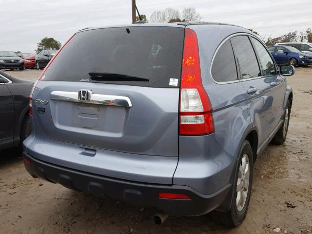 5J6RE48777L001019 - 2007 HONDA CR-V EXL BLUE photo 4