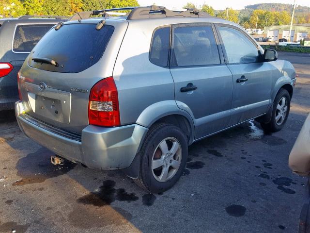 KM8JM12B15U180176 - 2005 HYUNDAI TUCSON GL TURQUOISE photo 4