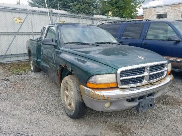 1B7GL22X01S318542 - 2001 DODGE DAKOTA GREEN photo 1