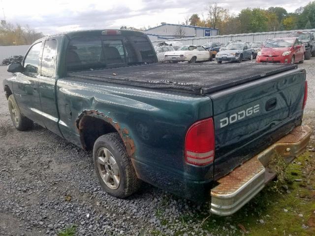 1B7GL22X01S318542 - 2001 DODGE DAKOTA GREEN photo 3