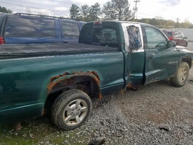 1B7GL22X01S318542 - 2001 DODGE DAKOTA GREEN photo 4