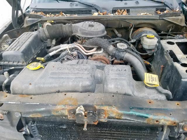 1B7GL22X01S318542 - 2001 DODGE DAKOTA GREEN photo 7