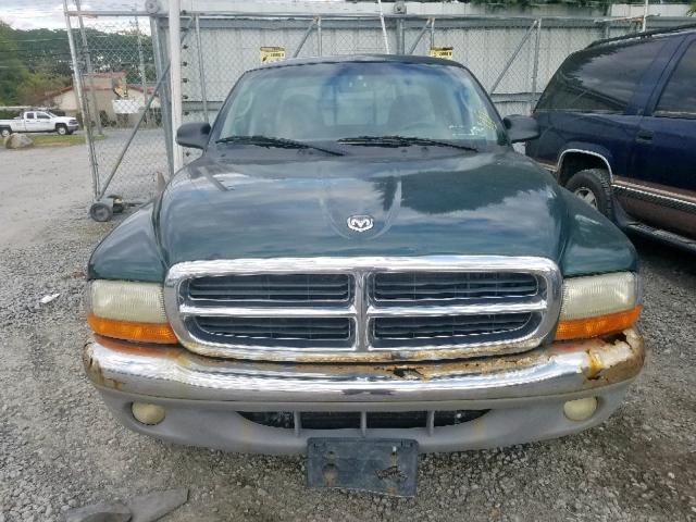 1B7GL22X01S318542 - 2001 DODGE DAKOTA GREEN photo 9