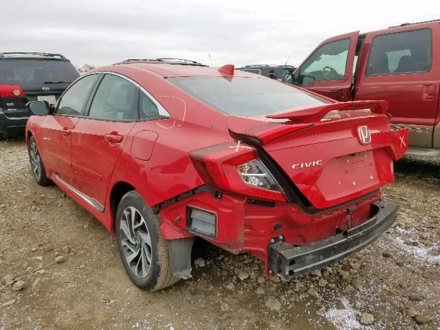 2HGFC2F77HH500912 - 2017 HONDA CIVIC EX RED photo 3