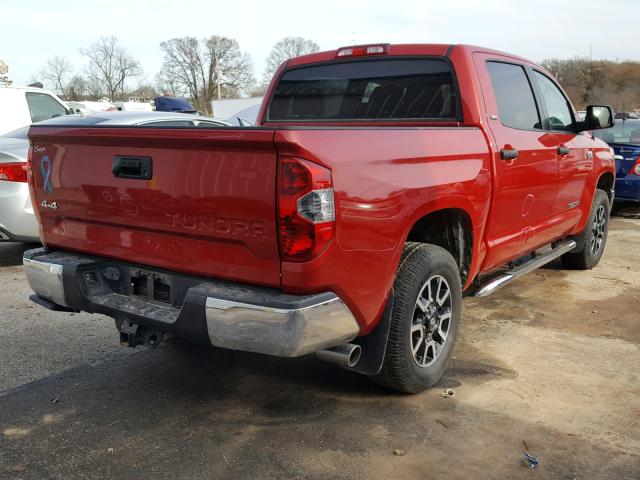 5TFDW5F18EX401288 - 2014 TOYOTA TUNDRA CRE RED photo 4