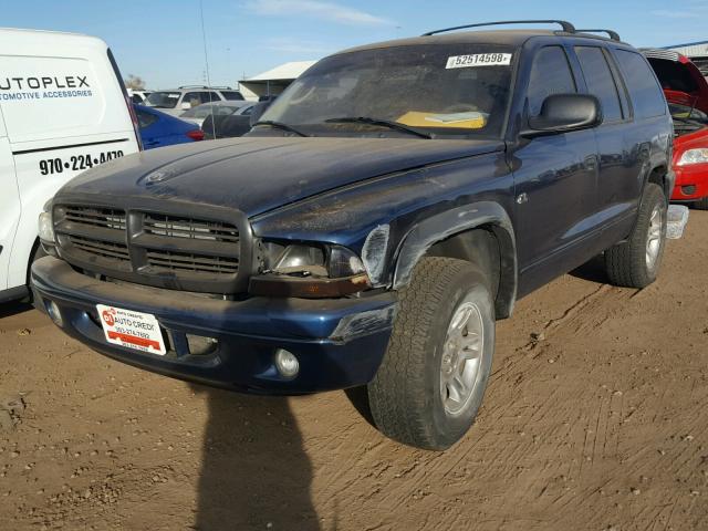 1D4HS48N53F572125 - 2003 DODGE DURANGO SL BLUE photo 2