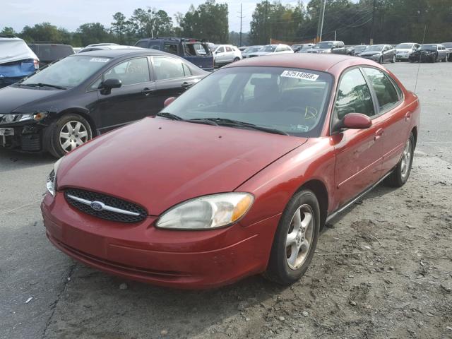 1FAFP55U01A223574 - 2001 FORD TAURUS SES RED photo 2