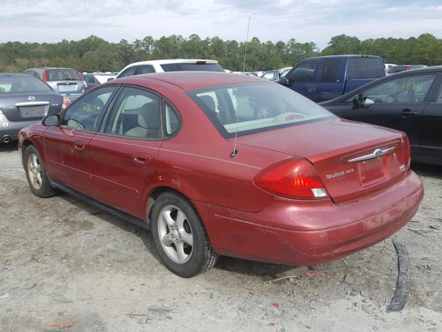 1FAFP55U01A223574 - 2001 FORD TAURUS SES RED photo 3