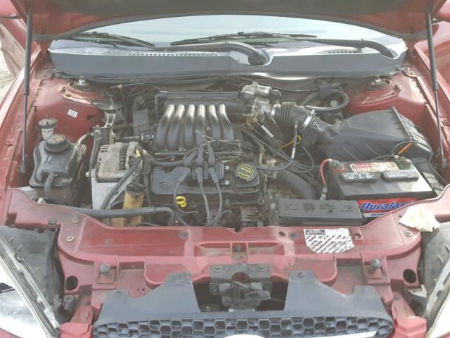 1FAFP55U01A223574 - 2001 FORD TAURUS SES RED photo 7