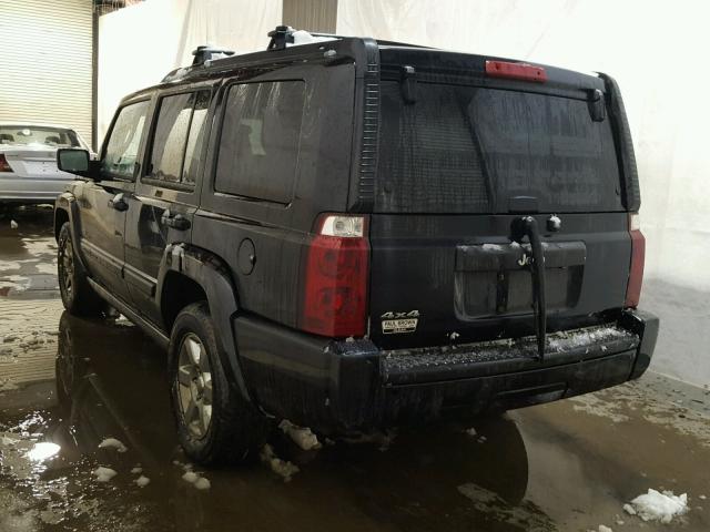 1J8HG48K57C661956 - 2007 JEEP COMMANDER BLACK photo 3
