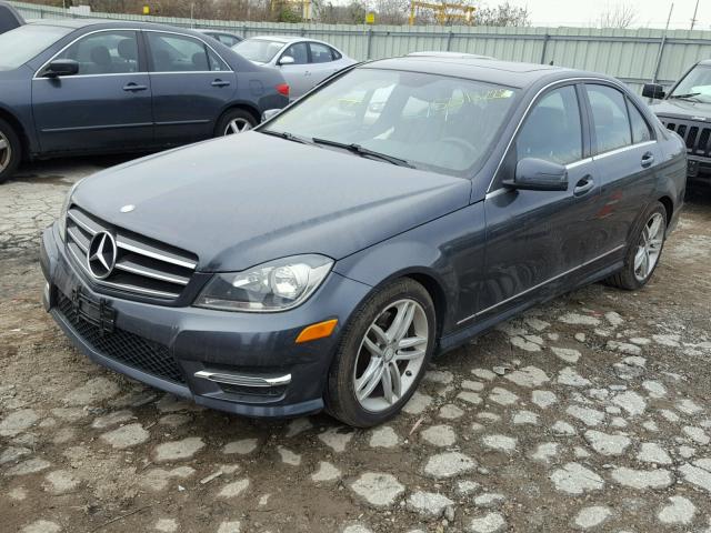 WDDGF8AB0ER310198 - 2014 MERCEDES-BENZ C 300 4MAT GRAY photo 2