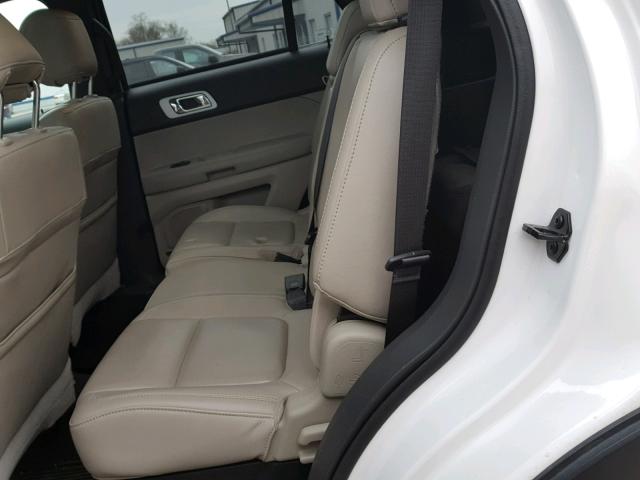 1FM5K8F89DGB03017 - 2013 FORD EXPLORER L WHITE photo 6